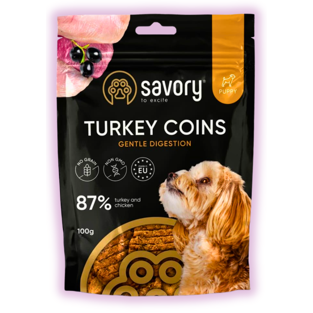 Лакомства для щенков джерки Savory с индейкой 100 г (21090)