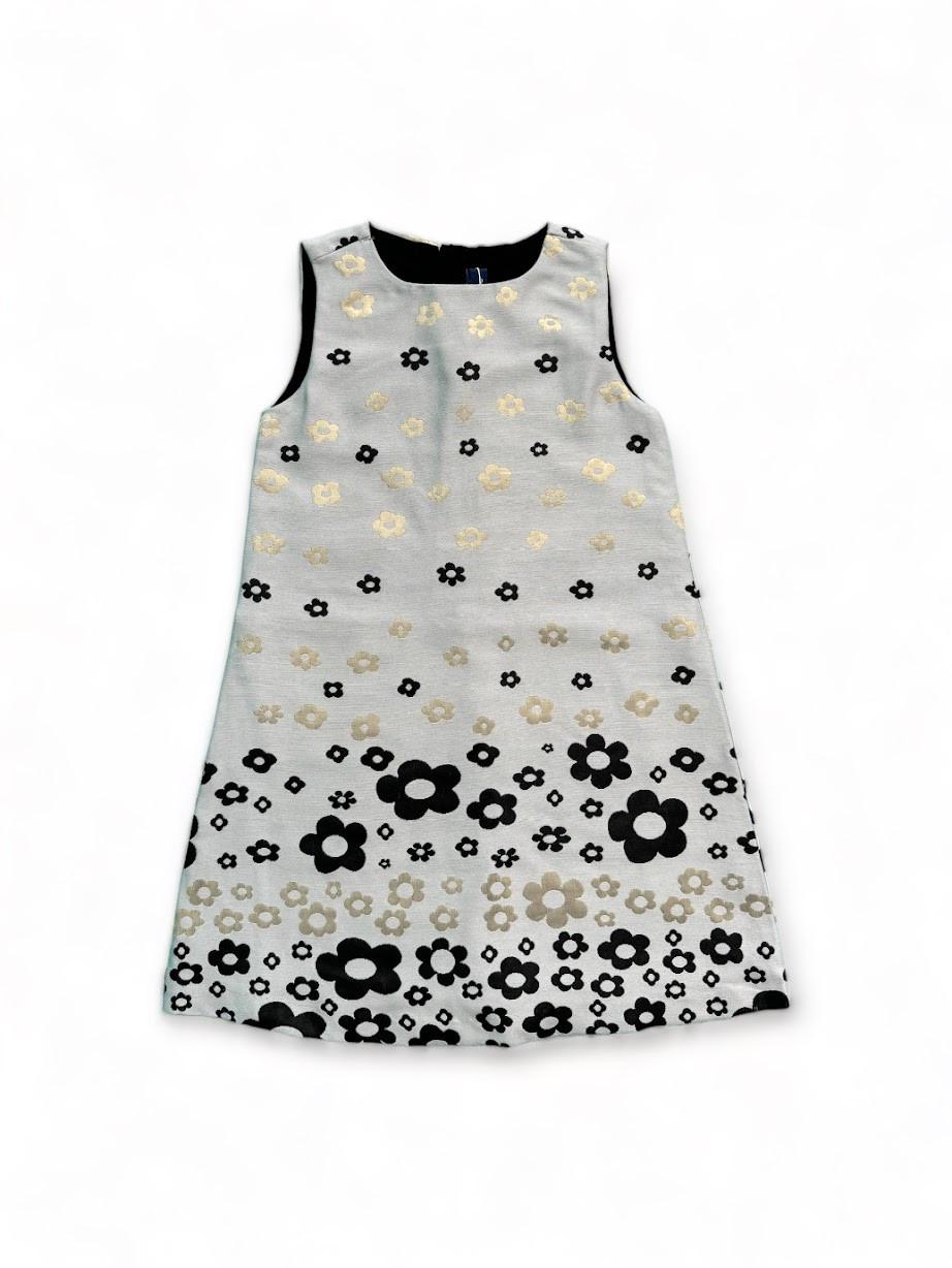 Сукня дитяча Chicco на короткий рукав в квіти 6-7 років 116 см Сірий (2087346854)