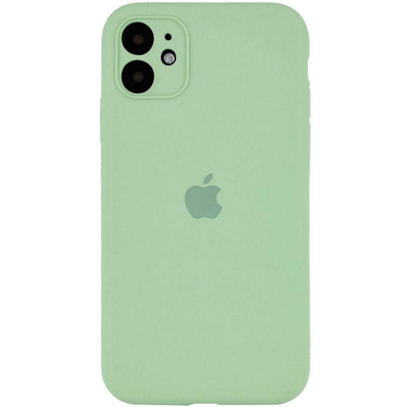 Противоударный чехол Silicone Case Full Camera Protective AA для Apple iPhone 12 6.1" Зеленый/Pistachio