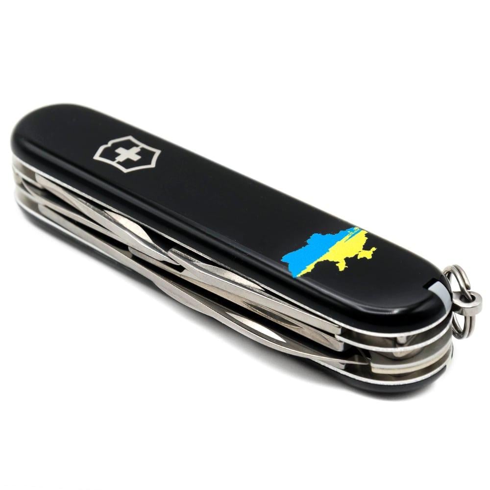 Мультитул Victorinox Climber Ukraine 1.3703.3 Карта України Чорний/Синьо-жовтий (58-79-Vx13703.3_T1166u) - фото 3