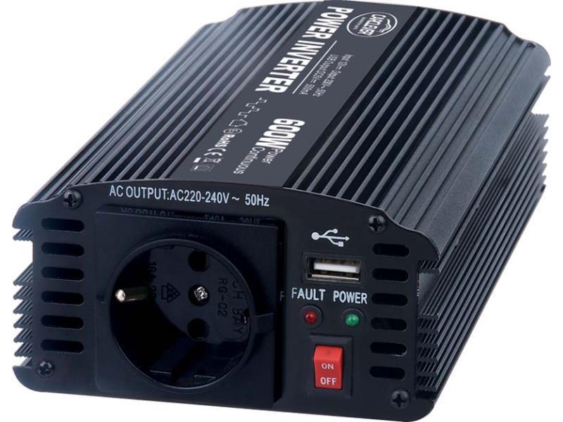Автомобильный инвертор Stualarm DO STU35612 12/230V USB 600/1200W модифицированный синус