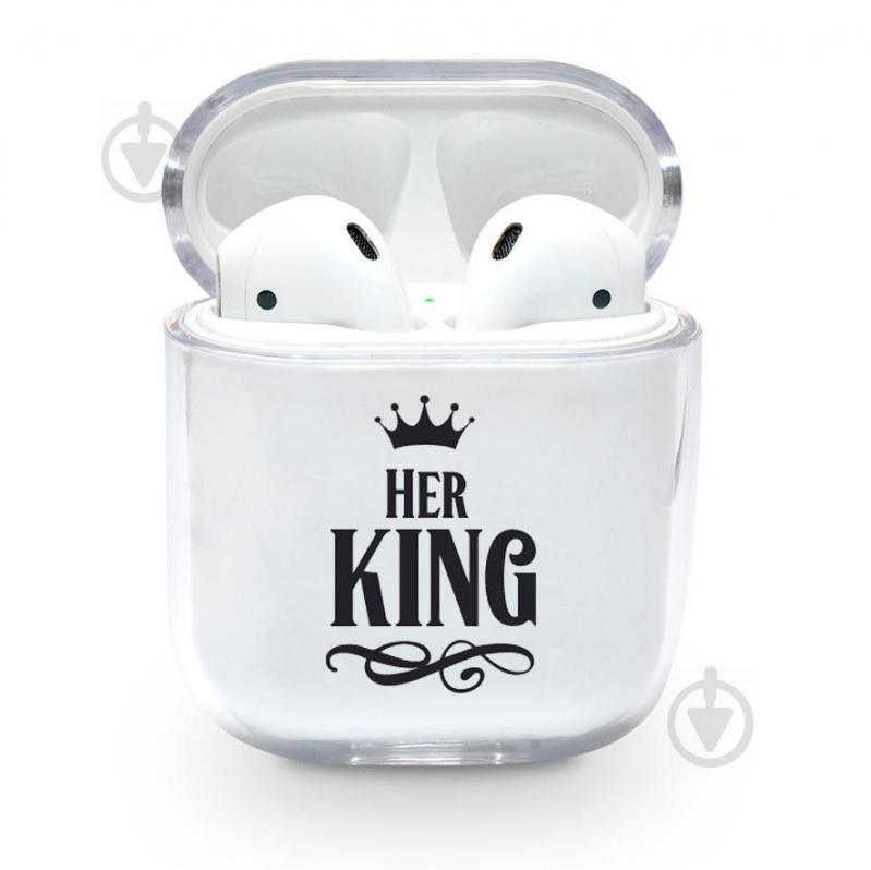 Прозрачный силиконовый чехол Apple AirPods с рисунком - Her King (KAP1227) Прозрачный силиконовый чехол Apple AirPods с рисунком - Her King (KAP1227)