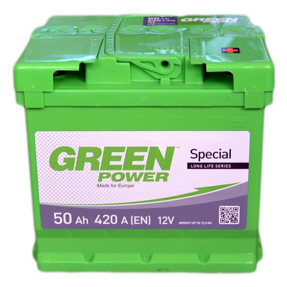 Акумулятор автомобільний Green Power 420 A EN 6СТ-50 Ah (24431)