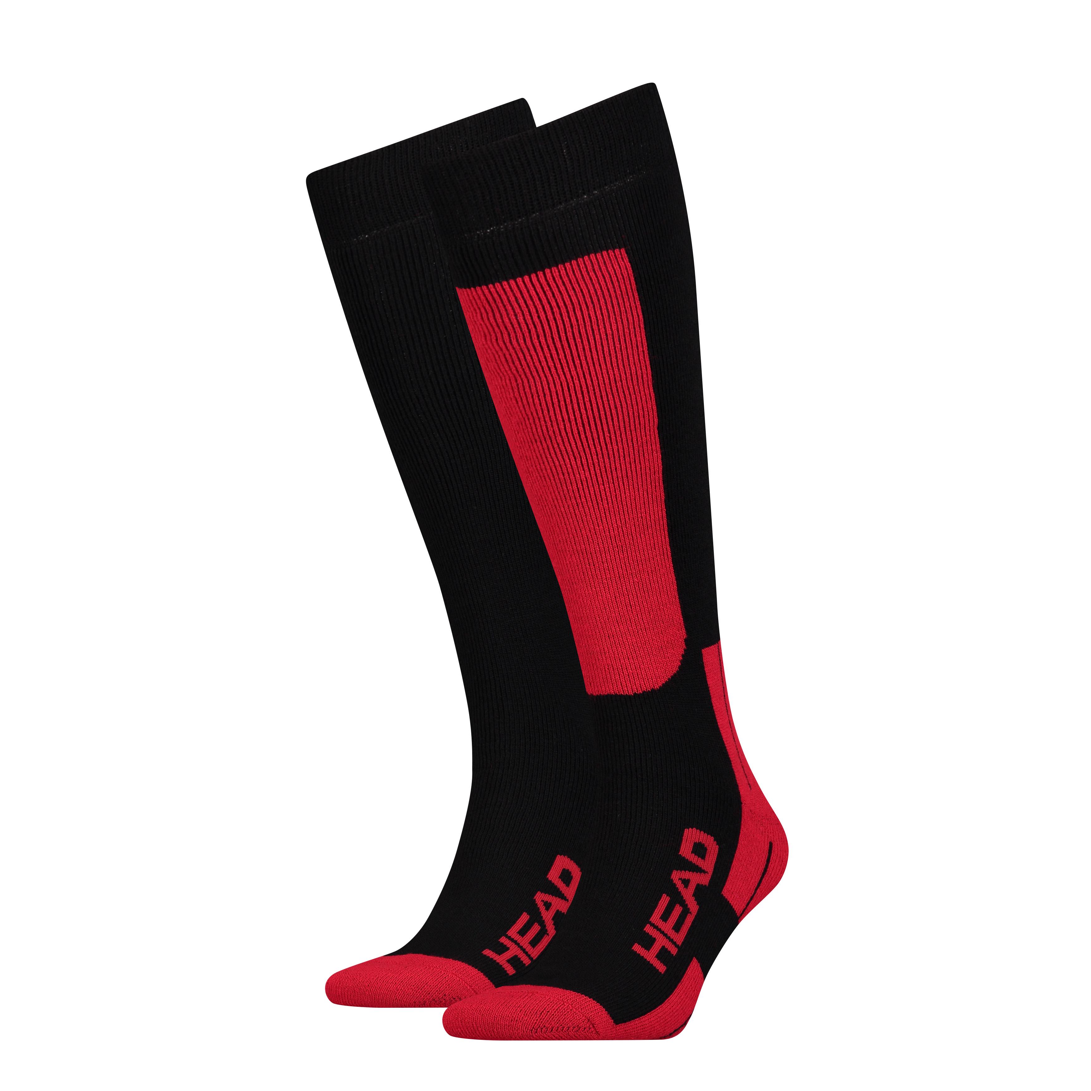 Шкарпетки гірськолижні Head UNISEX SKI KNEEHIGH 2PPK р. 35-38 Чорний/Червоний