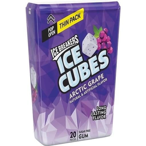 Жувальна гумка Ice Cubes Arctic Grape Sugar Free Chewing Gum 20 шт. (1983980044)