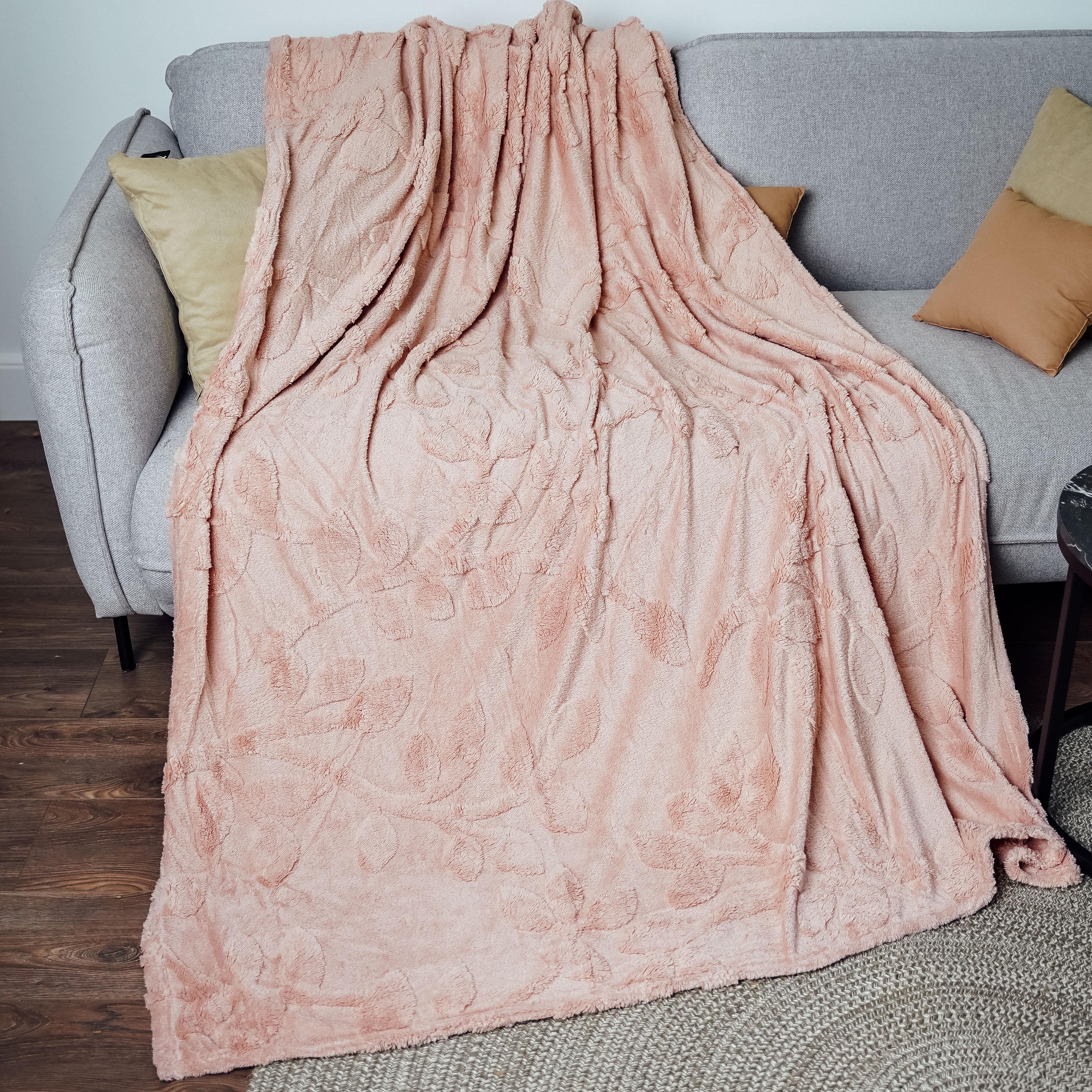 Плед веточка с листьями евро (86870)