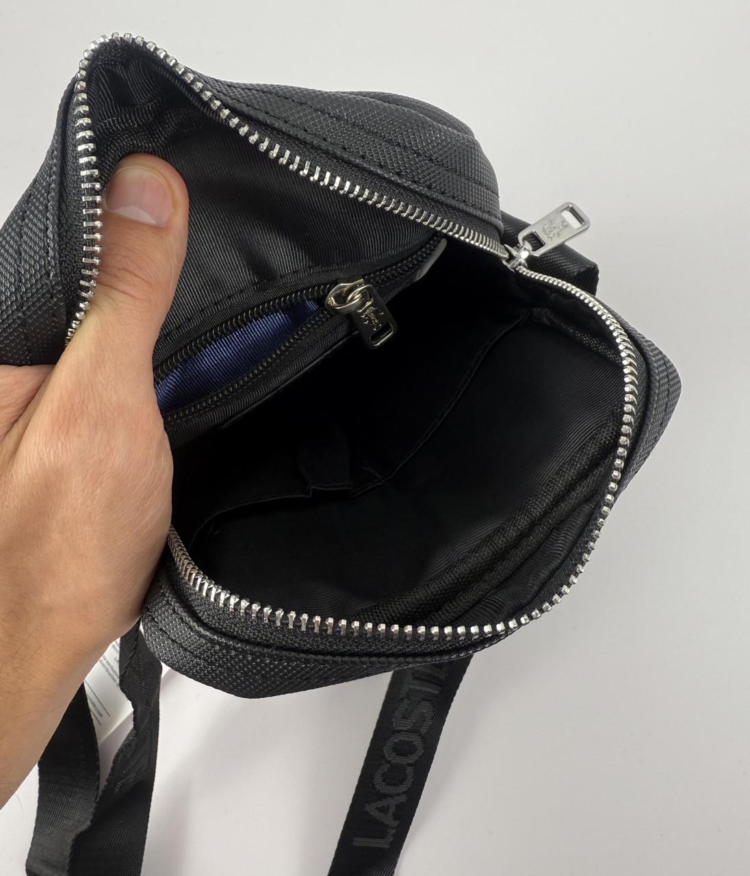 Барсетка Lacoste через плечо Черный - фото 3 Барсетка Lacoste через плечо Черный - фото 3