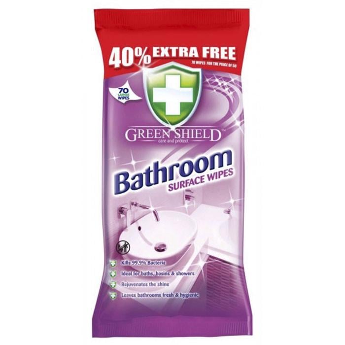Серветки вологі господарські Green Shield для збирання ванних кімнат 70 шт. (1630762712)