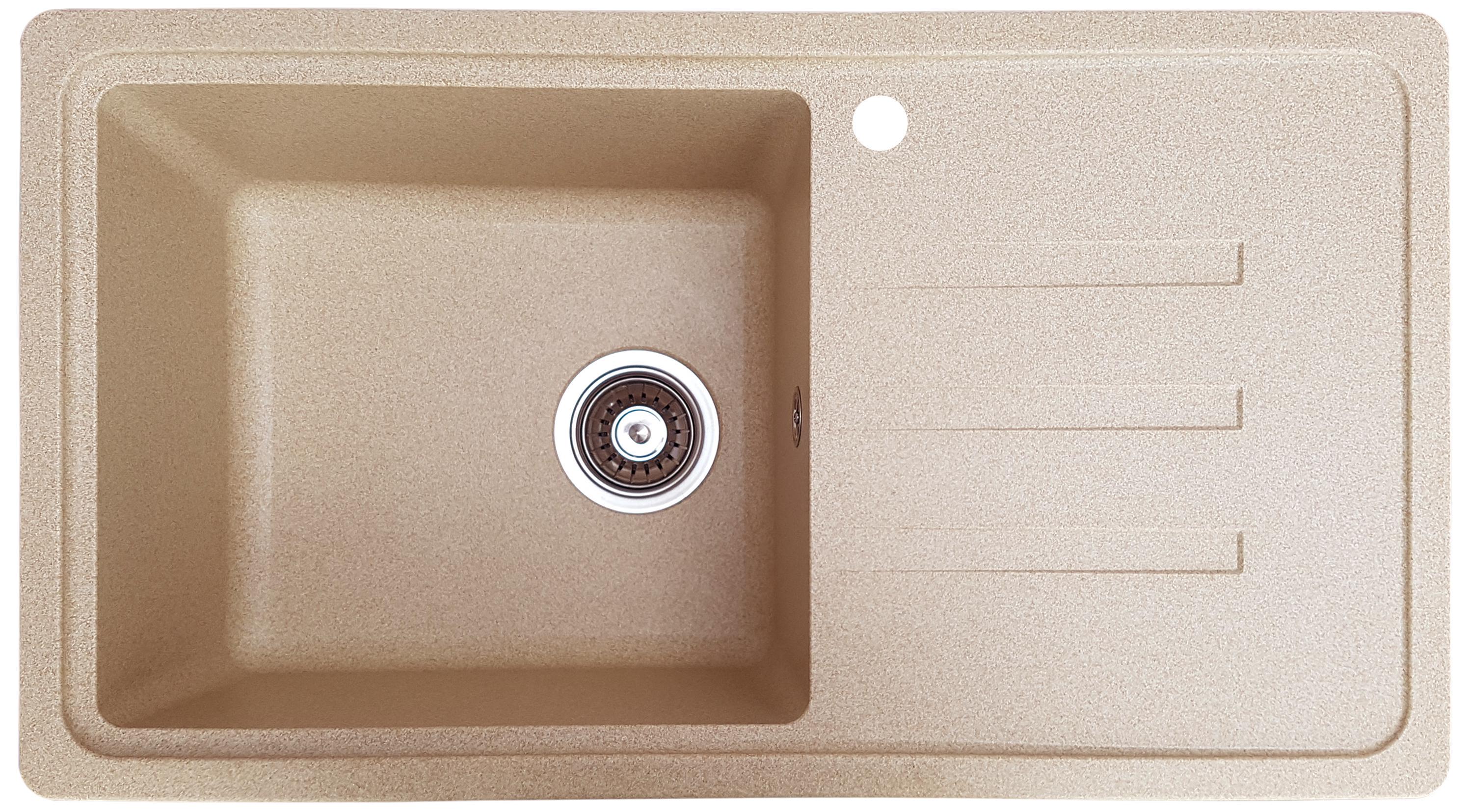 Мойка кухонная Valetti 36R 780x435 мм Бежевый