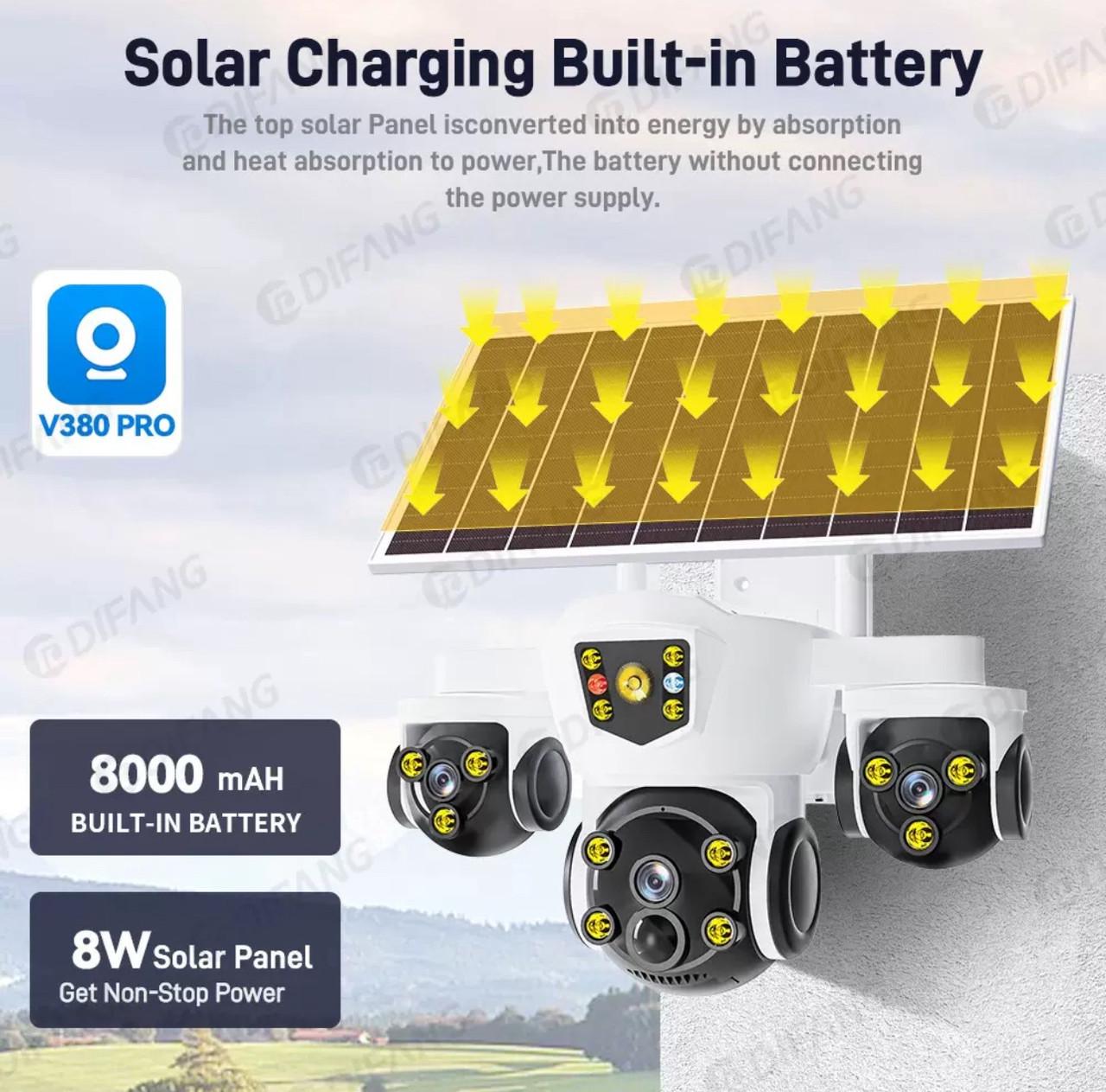 Камера відеоспостереження зовнішня 4G SIM 3-об'єктивна потрійна 12MP (2700745337) - фото 4 Камера відеоспостереження зовнішня 4G SIM 3-об'єктивна потрійна 12MP (2700745337) - фото 4