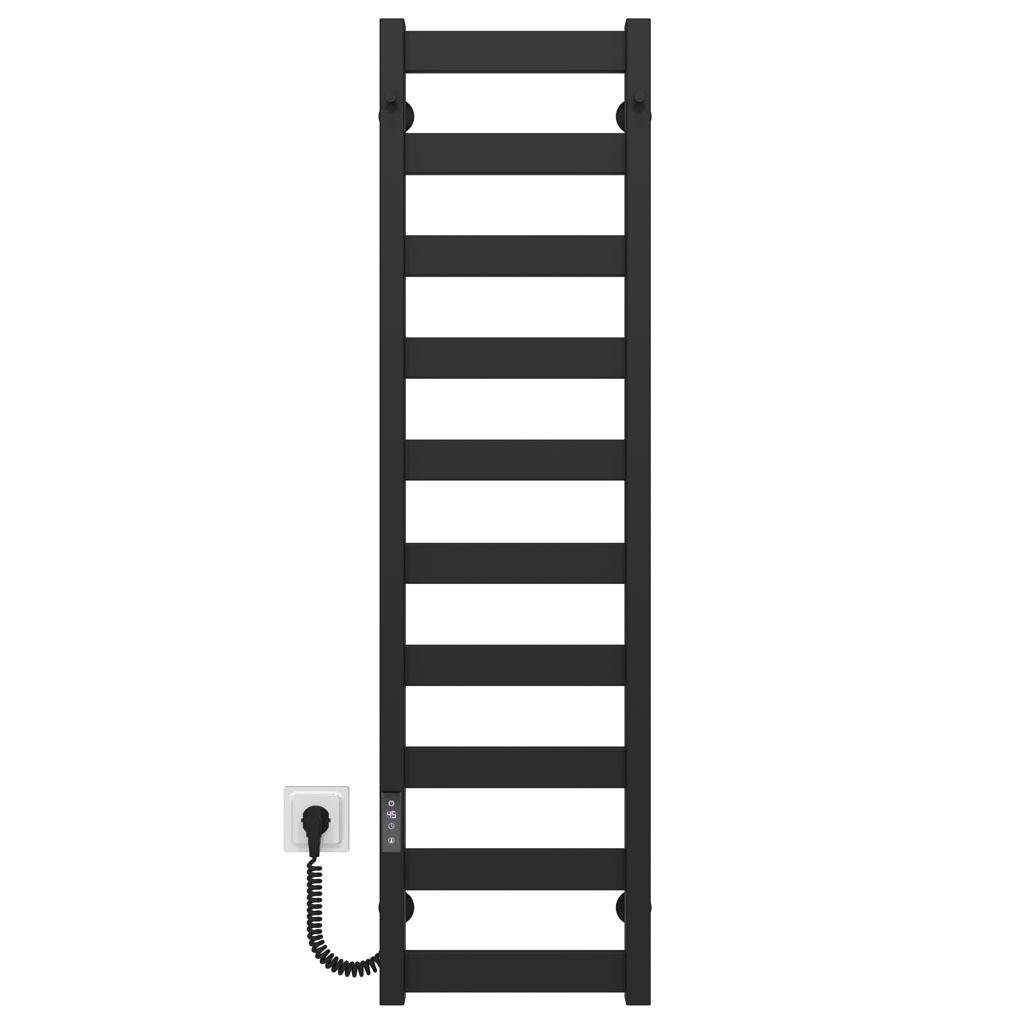 Полотенцесушитель электрический HeatPro Olivia P10 углеродная сталь левостороннее подключение 1200x400 мм Черный (BH-OL120040010EBL)