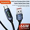 Кабель Toocki Power Display Type-C - USB-A 6 A 3.0/4.0 2 м Black (230029) - фото 3