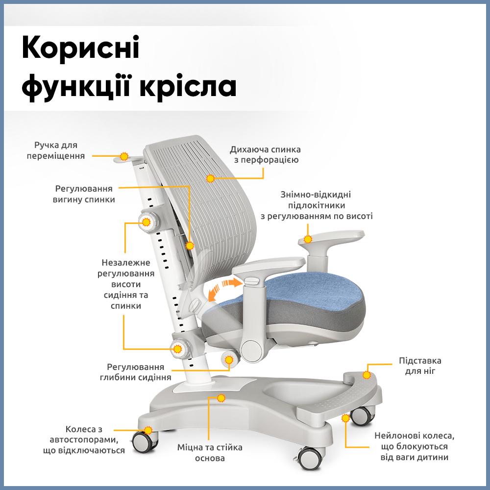 Крісло дитяче Mealux Softback Блакитний (Y-1040 KBL) - фото 3