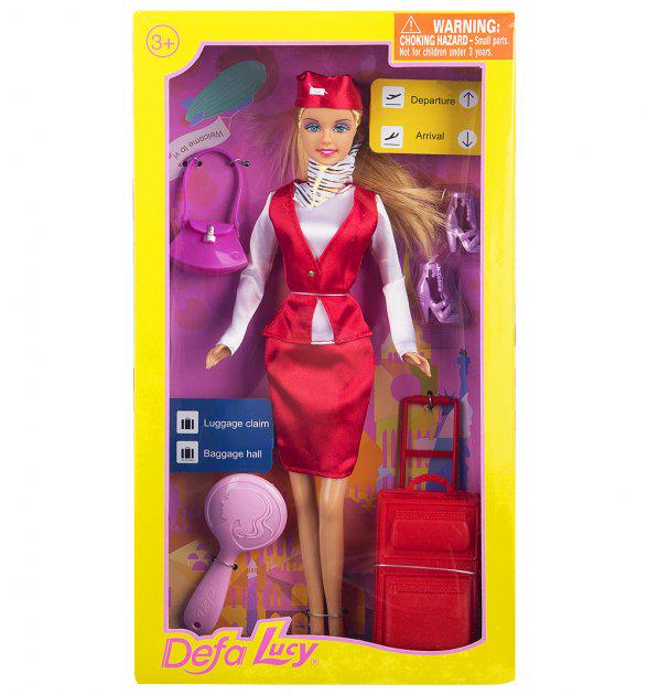 Лялька Defa Cтюардеса у червоному костюмі (8286)