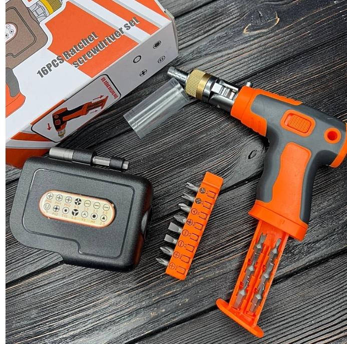 Отвертка-пистолет с насадками (NM6070) - фото 2