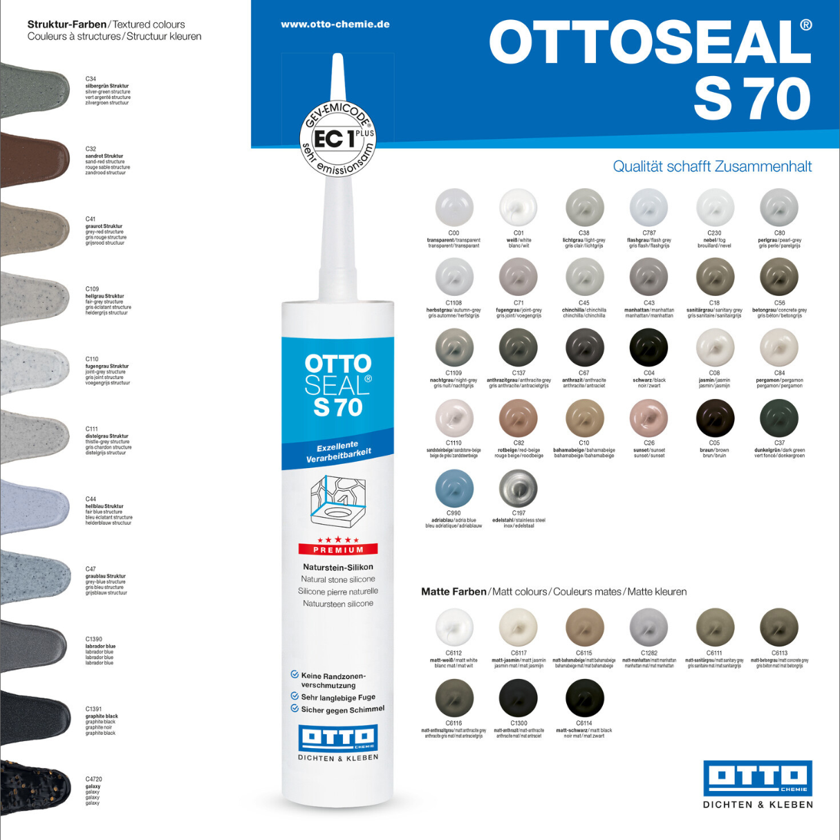 Герметик силиконовый OTTOSEAL S70 C6112 Белый матовый (S70C6112) - фото 4 Герметик силиконовый OTTOSEAL S70 C6112 Белый матовый (S70C6112) - фото 4