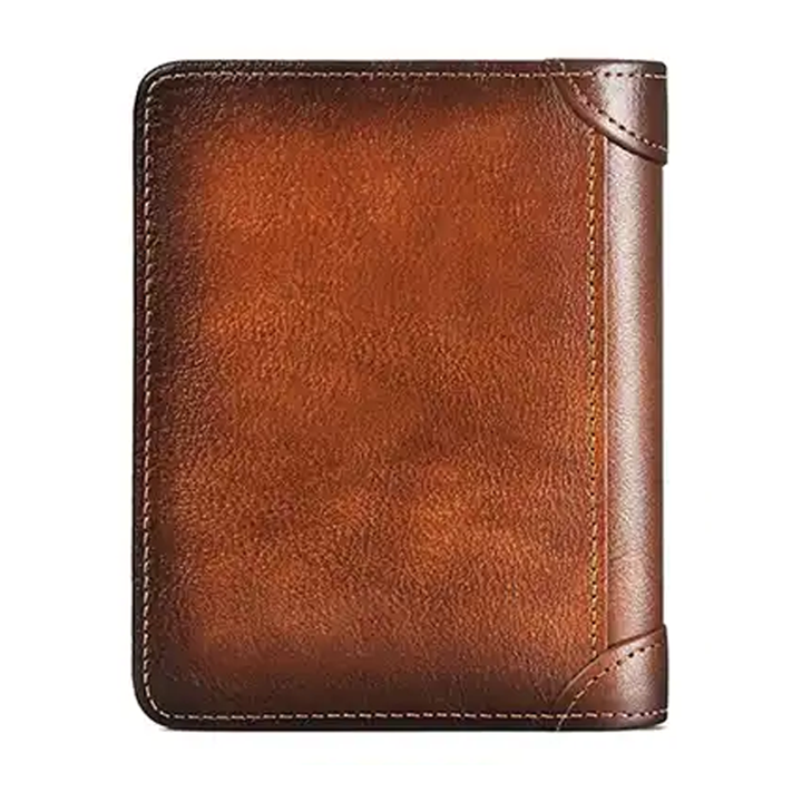 Портмоне-кошелек мужской кожаный с защитой RFID для банковских карт Коричневый (D00123-1) - фото 2 Портмоне-кошелек мужской кожаный с защитой RFID для банковских карт Коричневый (D00123-1) - фото 2