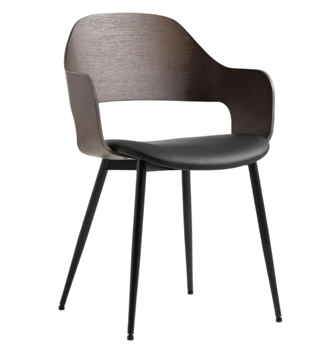 Стул обеденный 52х82х62 см Дуб/Черный (f4c74641)