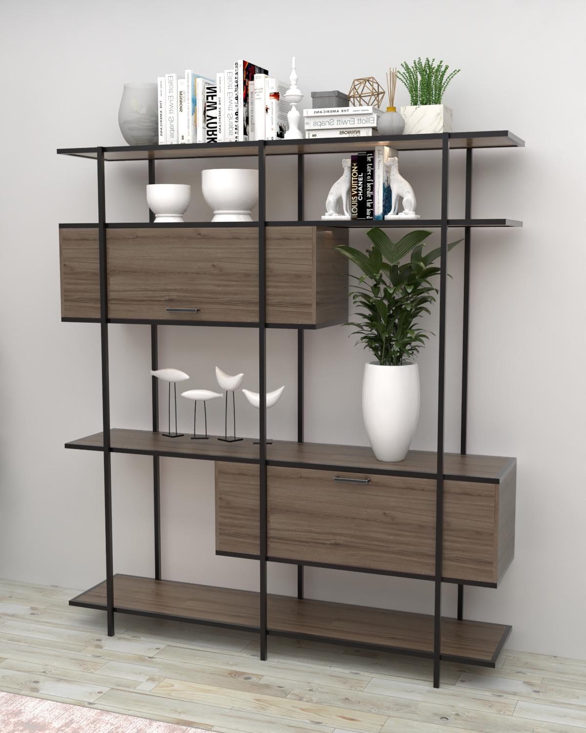 Стеллаж EcoLoft Монтелло DSP-1484-4 в стиле лофт Монтеверде (35675983)