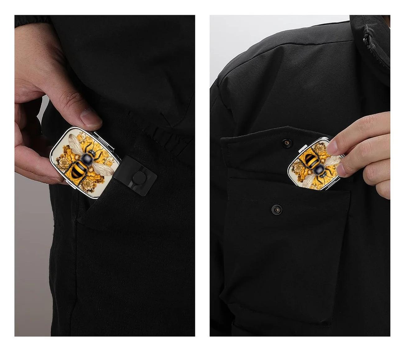 Таблетница Пчела металлическая на два отделения 5,5х4х1,5 см Разноцветный (D-0105) - фото 7 Таблетница Пчела металлическая на два отделения 5,5х4х1,5 см Разноцветный (D-0105) - фото 7