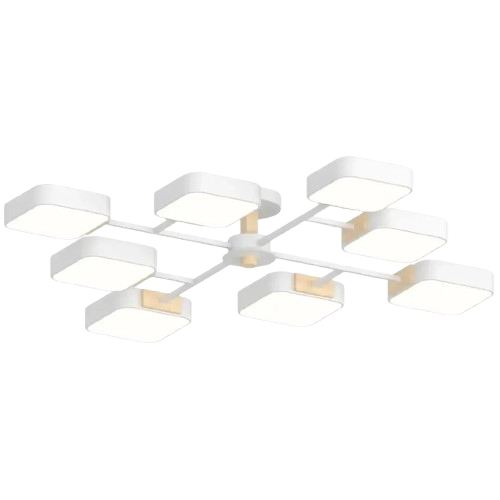 Люстра стельова світлодіодна Valeso V XI3363-8 WH+WOOD 126W (00000140629)