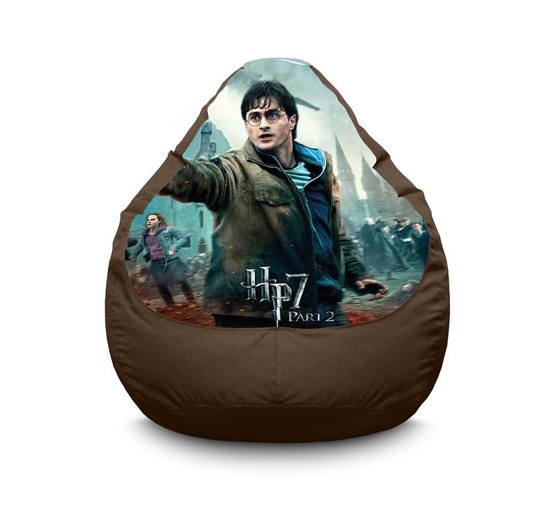 Кресло мешок iPuff Harry Potter Part 7 Оксфорд XXL 90х125 см Коричневый