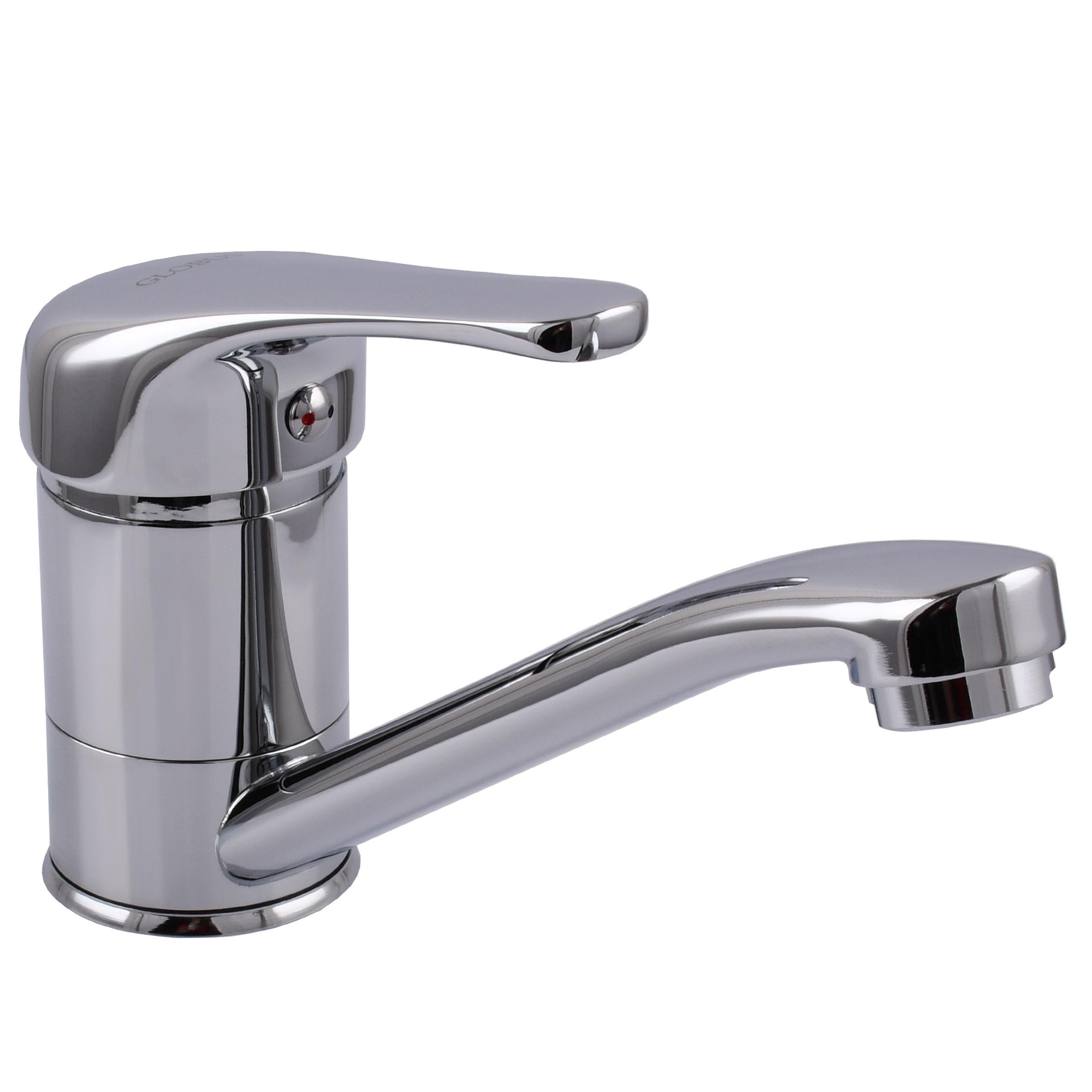 Смеситель для умывальника Globus Lux Solly GLSO-0203М латунный поворотный излив 15 см (000009293)