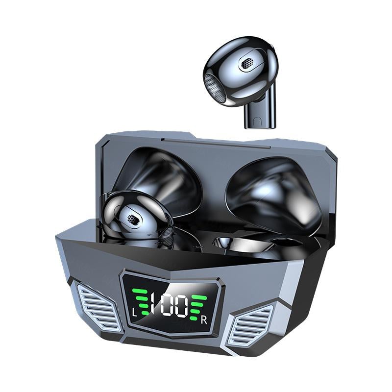 Игровые беспроводные bluetooth наушники TWS M33 Gaming с зарядным кейсом на 2000 мАч Черный
