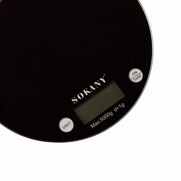 Ваги кухонні електронні Sokany SK-19023 із плоскою платформою до 5 кг Чорний (SK-19023B) - фото 2