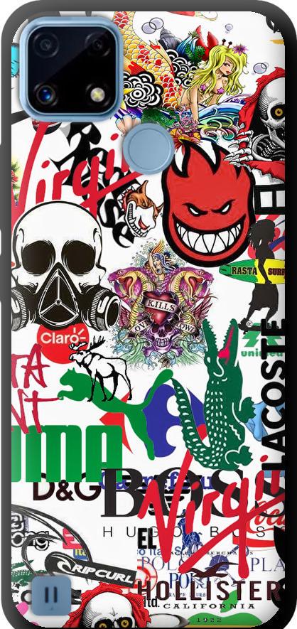 Чохол на Realme C21 Many different logos (4022b-2321-42517) Чохол на Realme C21 Many different logos (4022b-2321-42517)