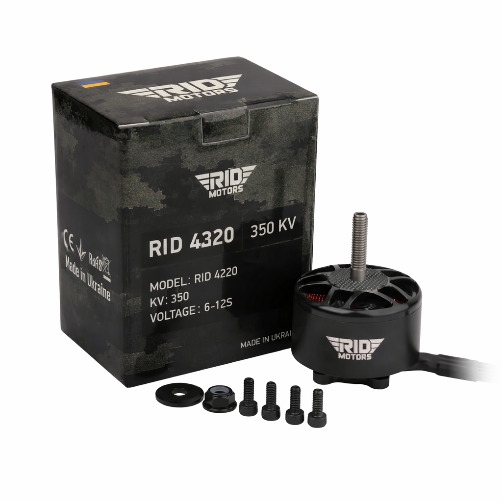 Мотор для дрона и квадрокоптера RID motors 4320 350KV бесколлекторный 6S-12S (33837138)