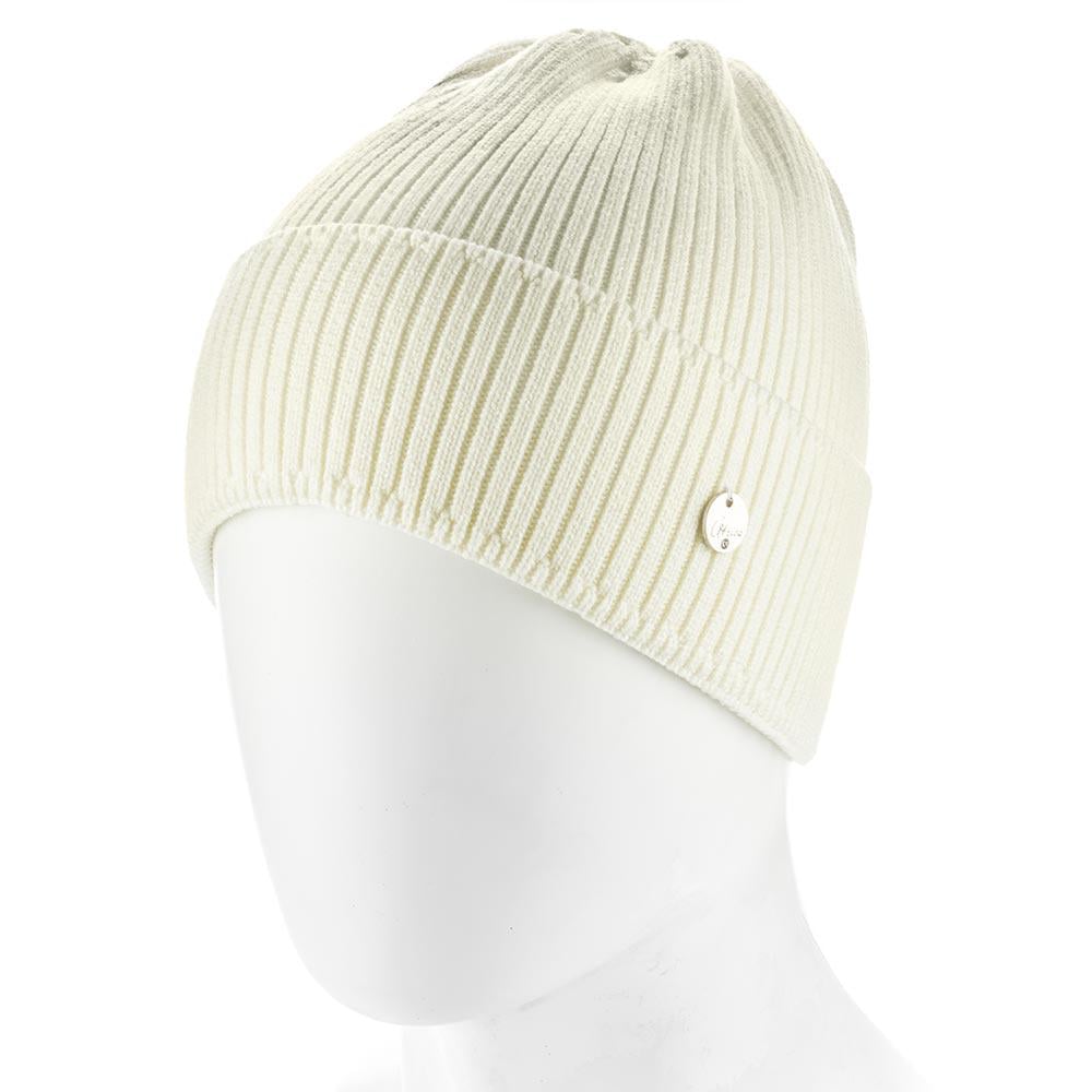 Шапка луковичка Atrics WH896 из вискозы с отворотом без подкладки одинарная Белый