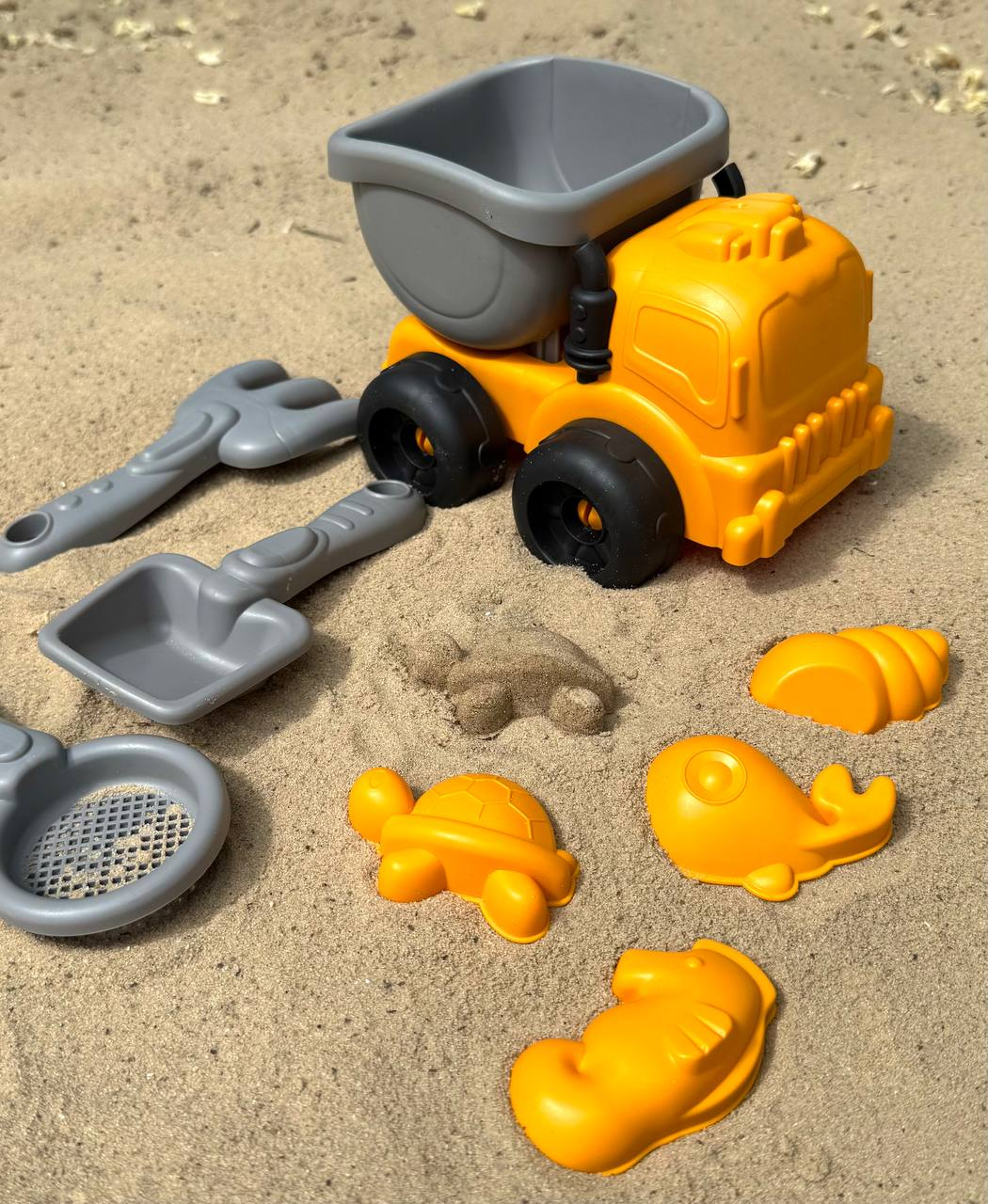 Детский игровой набор для песочницы Fun Game 913-327 сито лопатка грабли 4 формочки (2621751796)