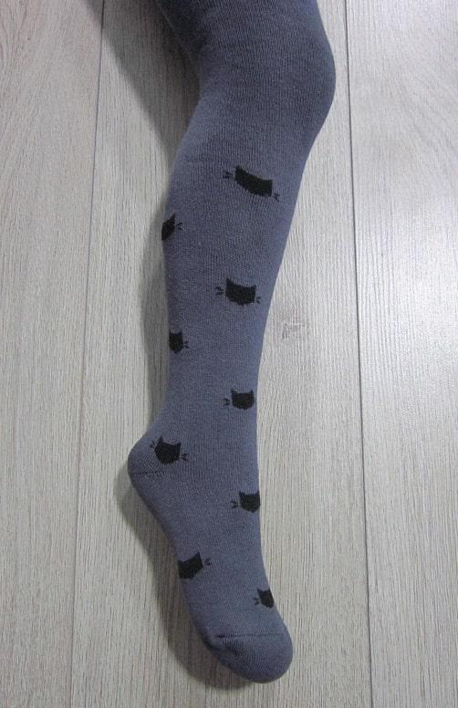Колготки детские махровые Олми 1011м 061 котики р. 16 104-110 см Серый (64898) Колготки детские махровые Олми 1011м 061 котики р. 16 104-110 см Серый (64898)
