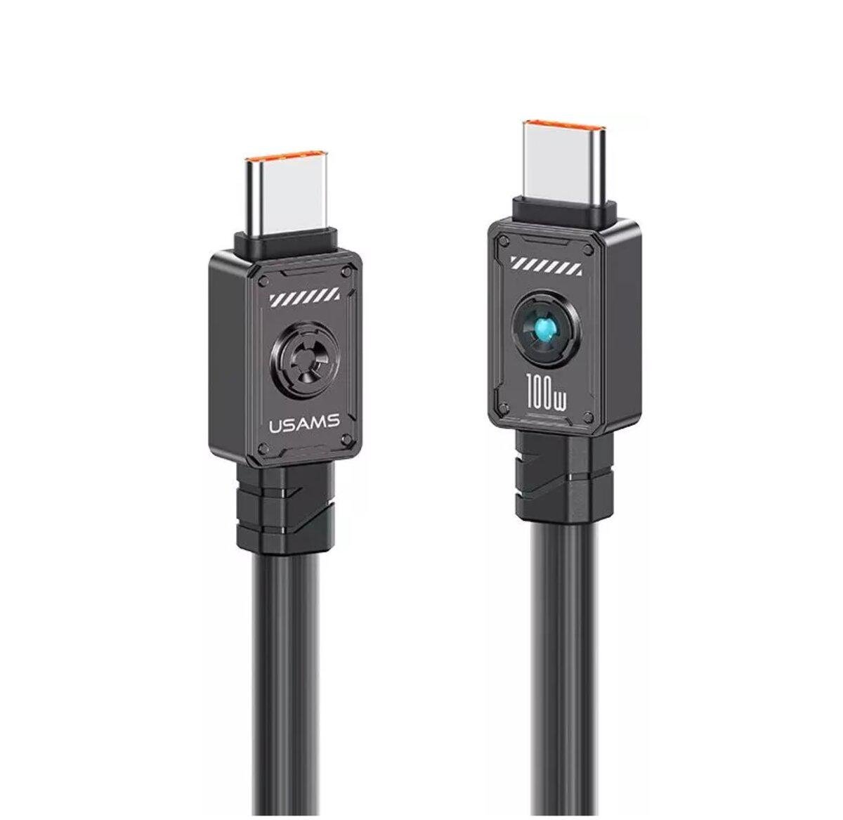 Кабель Usams US-SJ684 Type-C to Type-C 100W 1,2 м Black (25816372)