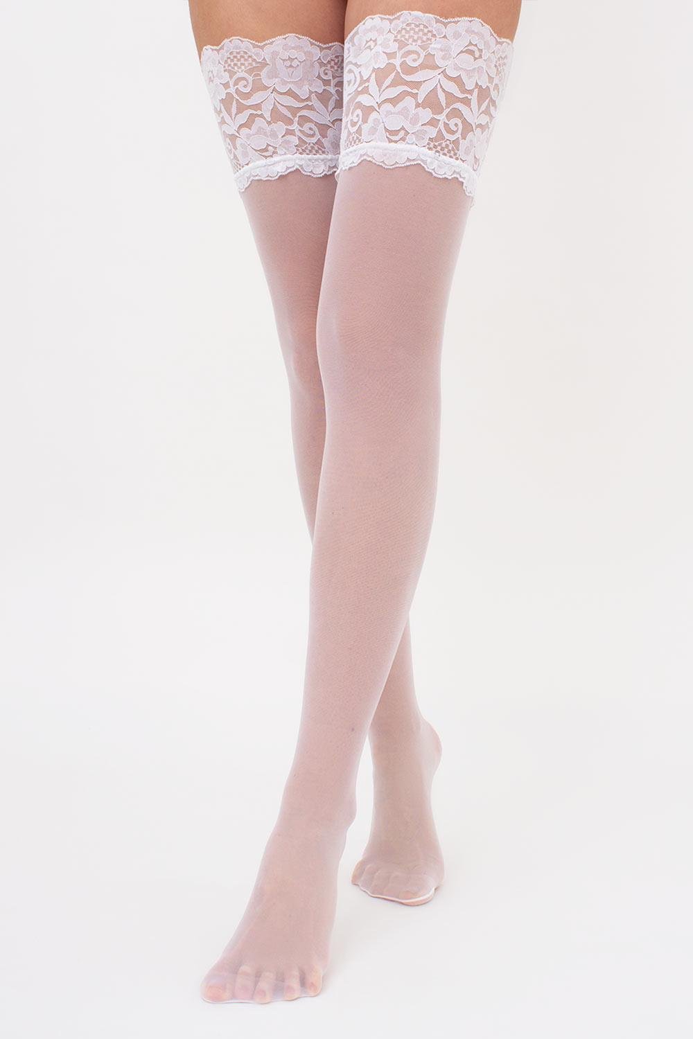 Чулки Giulia PASSION HOLD-UPS 20 1/2 White-bianco (4824092699524)