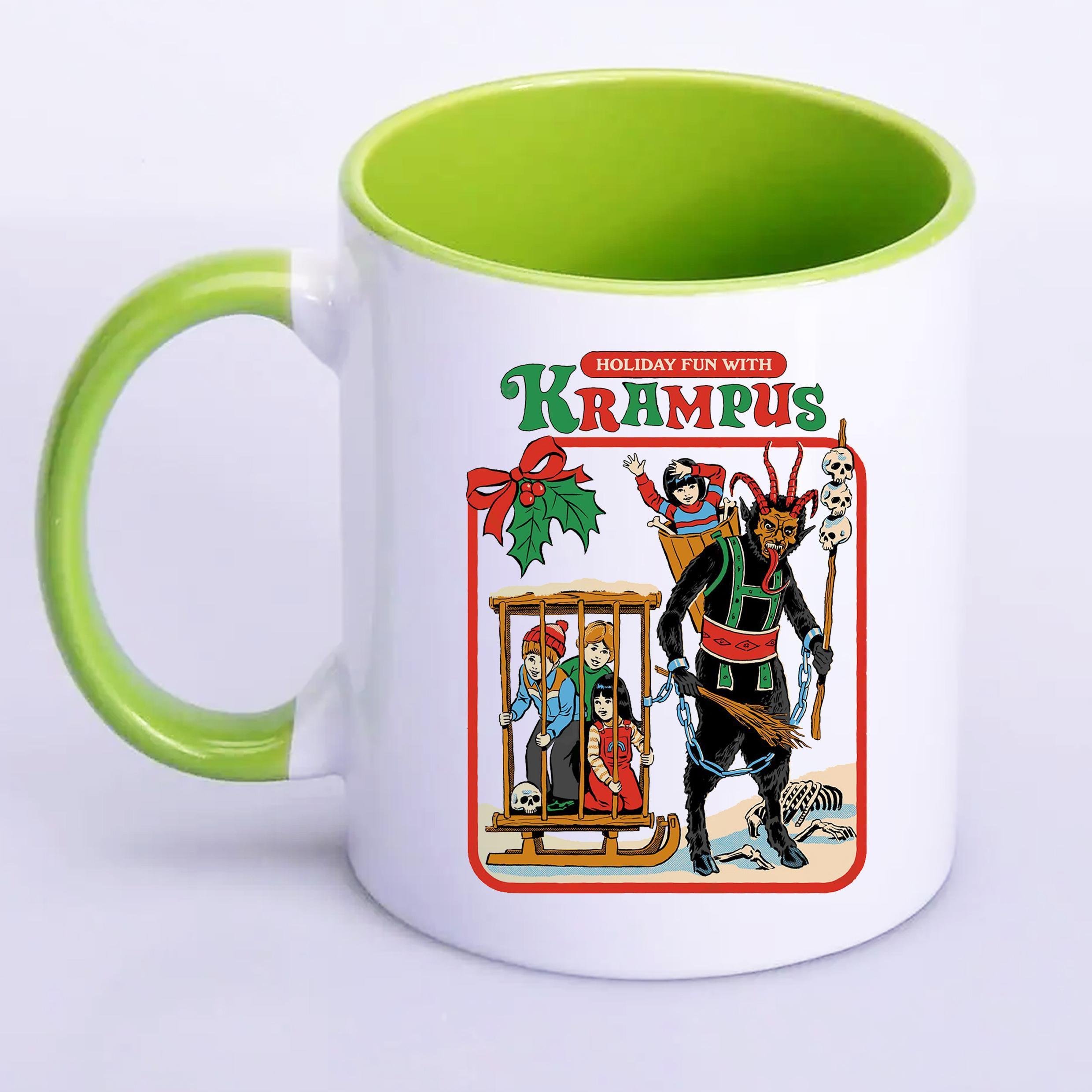 Чашка Новорічна зі злим Сантою Крампус 330 мл Салатовый (17060)