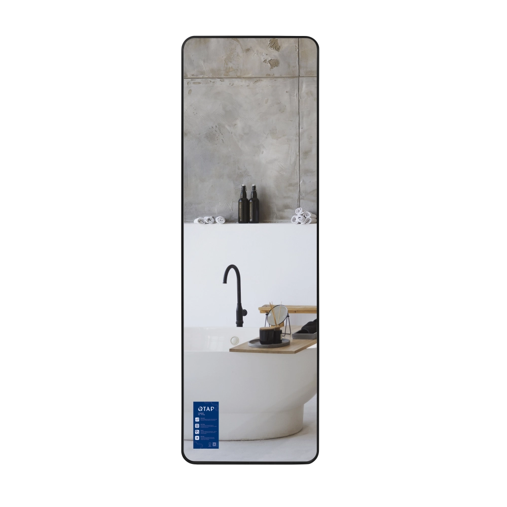 Зеркало напольное Qtap Gemini GE1 500х1600 мм прямоугольное Black (SD00055407)