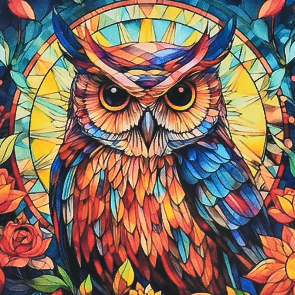 Алмазна мозаїка Strateg Вітражна мудрість 30х30 см Різнокольоровий (VM-127-A-416)