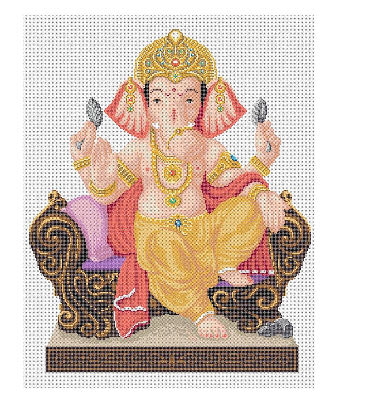 Схема для вышивки бисером Индийский слон Ганеша Сб-2-556 (1353913215)