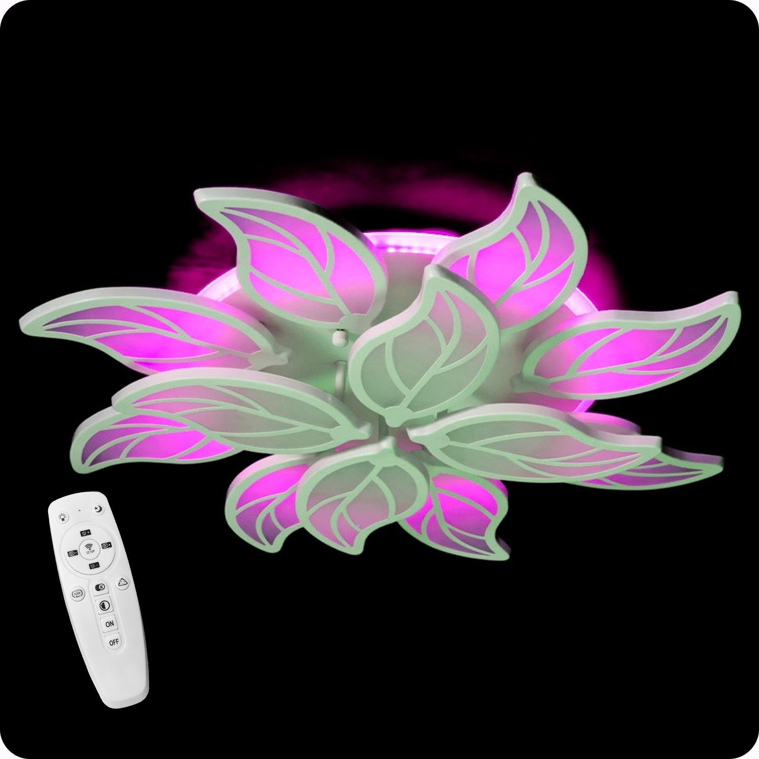 Люстра світлодіодна 517 Dlight 3color з пультом 180 Вт Білий (01929) - фото 7