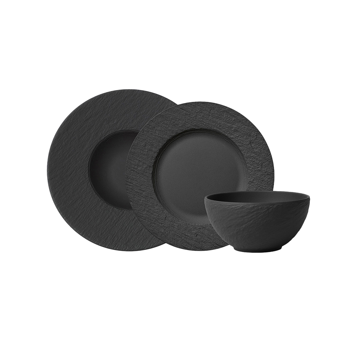 Набір посуду Villeroy & Boch Manufacture Rock Starter-Set 6 предметів Чорний (1042398950)