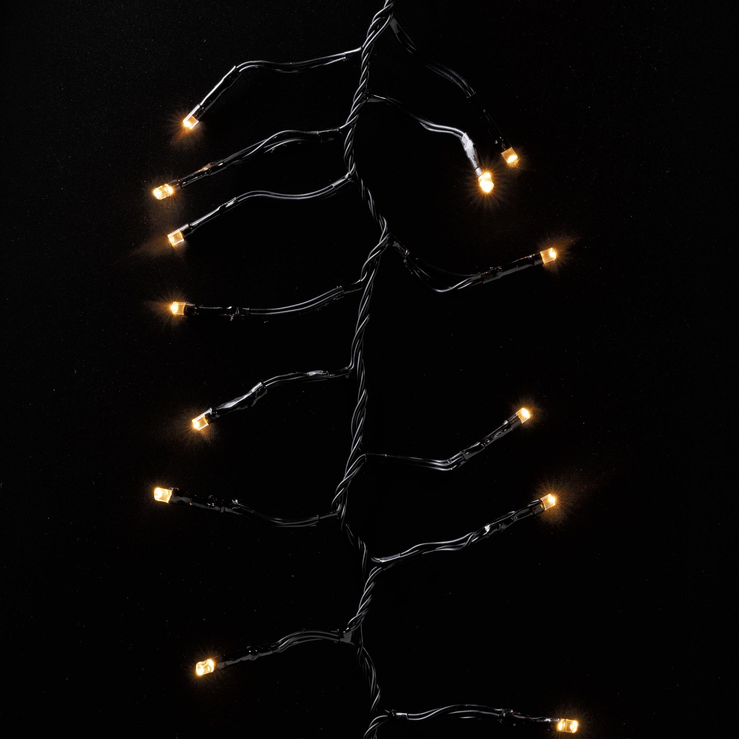 Светодиодная гирлянда Twinkly Cluster AWW Smart LED 400 ламп с черным кабелем 6 м Желтый/Белый (TWC400GOP-BEU)