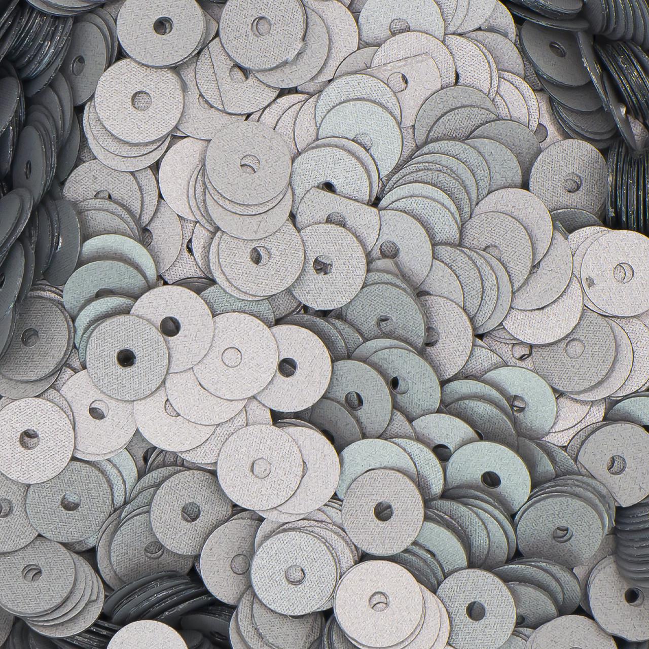 Пайетки круглые 5 мм 25 г Серый матовый (ПА2505к12) Пайетки круглые 5 мм 25 г Серый матовый (ПА2505к12)