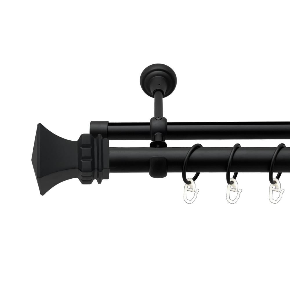 Карниз Orvit Эмпория двухрядный гладкий 200 см Черный (00-00024581)