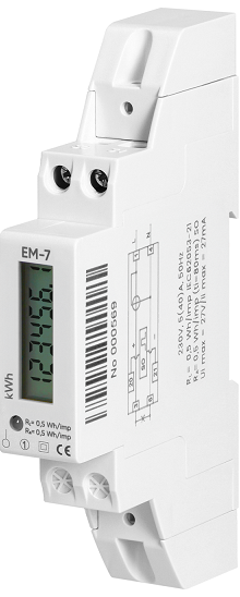 Счетчик электроэнергии VIRONE 1F 40A EM-7 на DIN-рейке TH-35 (2695879157) Счетчик электроэнергии VIRONE 1F 40A EM-7 на DIN-рейке TH-35 (2695879157)