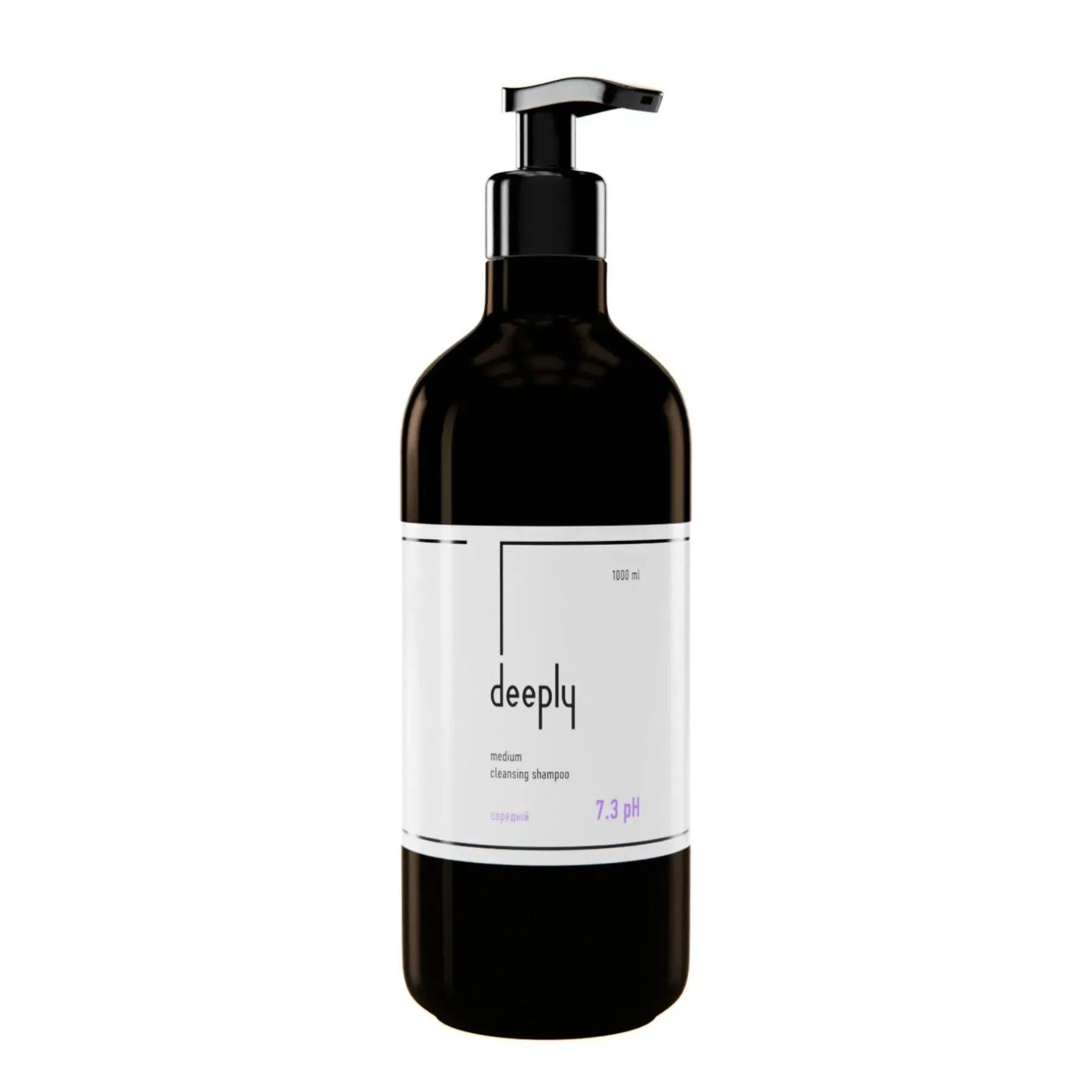 Шампунь глубокого очищения средний deeply Medium Cleansing Shampoo 7.3 pH 1000 мл