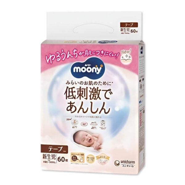 Подгузники Moony Natural NB 0-5 кг 60 шт. (4903111411085)