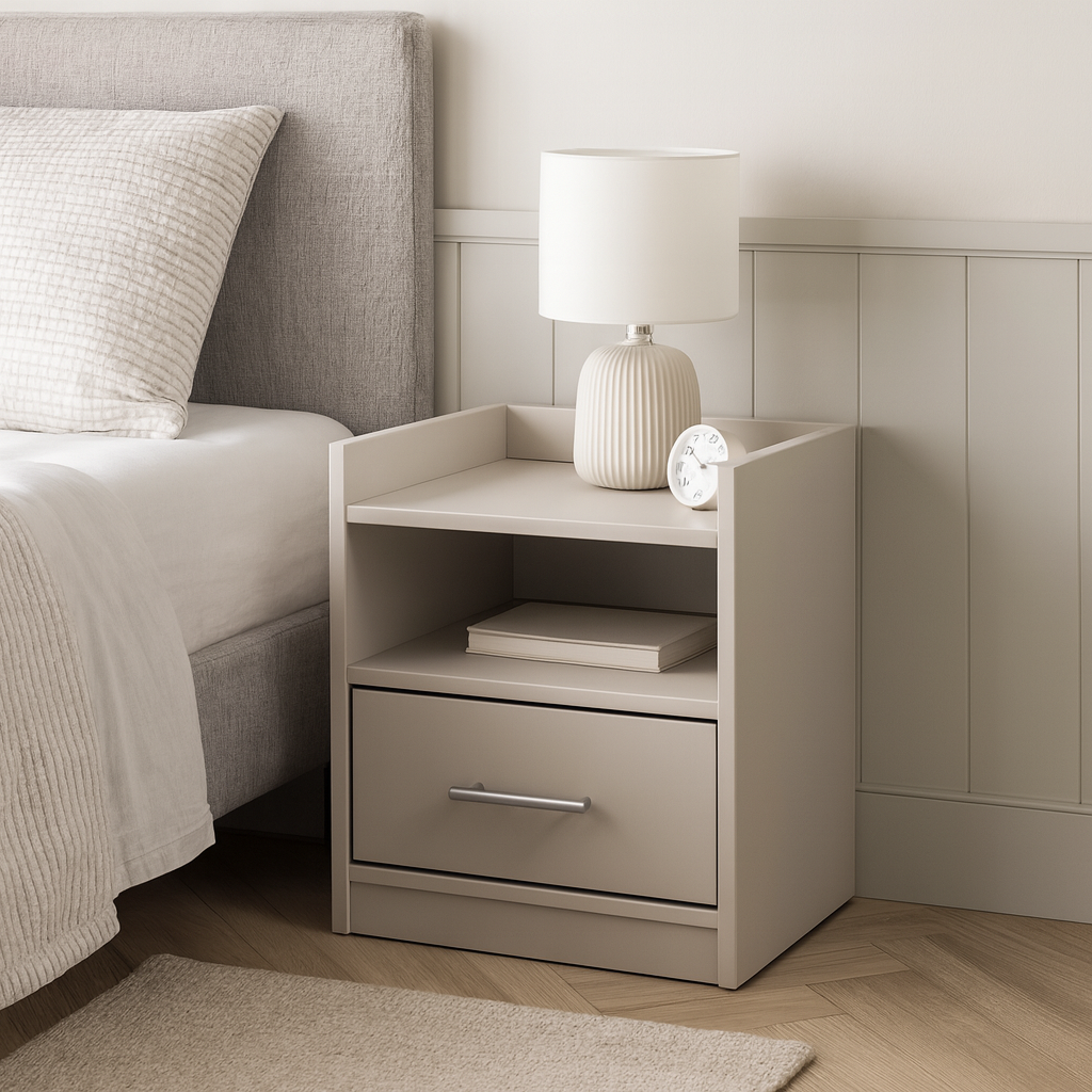 Тумба приліжкова ТП7 SENAM 450х380х350 мм ДСП Кашемір - фото 1 Тумба приліжкова ТП7 SENAM 450х380х350 мм ДСП Кашемір - фото 1