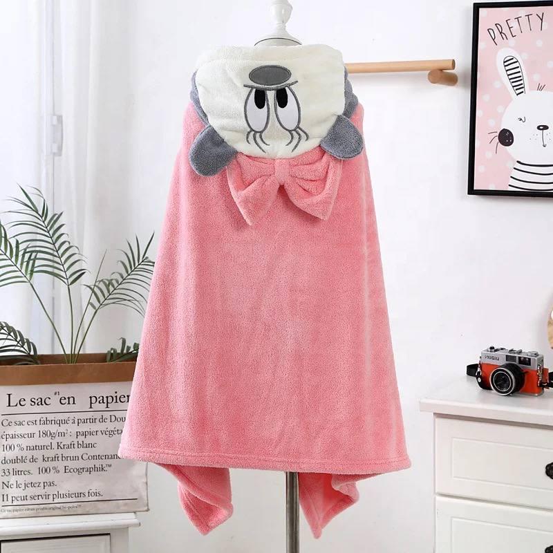 Полотенце-уголок детское с капюшоном микрофибра Маус 140х70 см